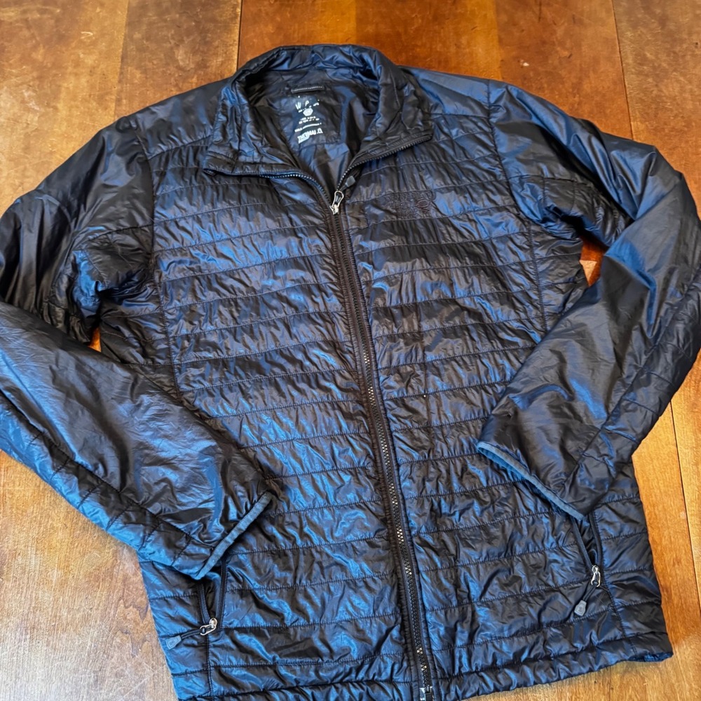 Mountain Hardwear Jacket Mens L Black Thermal.Q Elite Puffer Quilted Full Zip